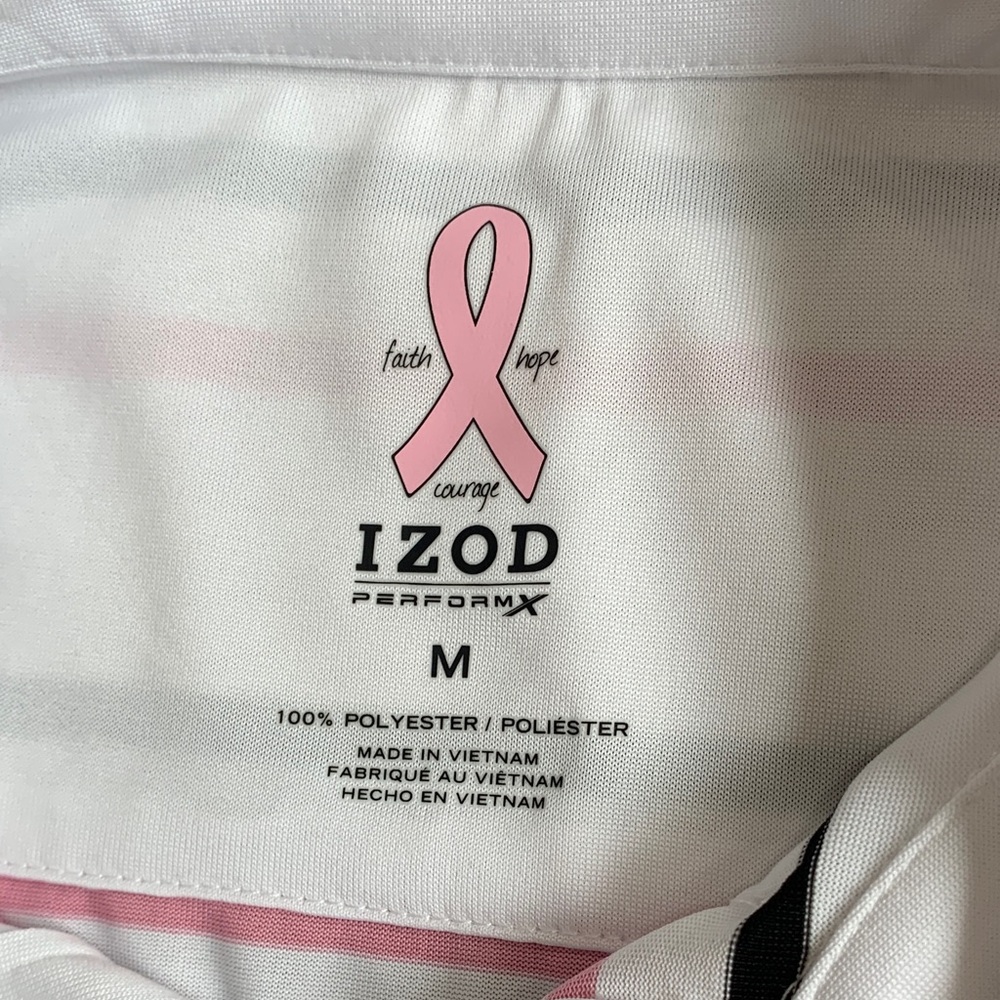 NWT Izod PerformX Breast Cancer Awareness Polo Size Medium - Picture 2 of 11